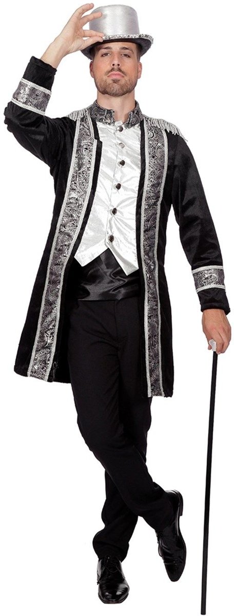 Koning Prins & Adel Kostuum | Lord Snob Jas Fluweel Man | Maat 56 | Carnaval kostuum | Verkleedkleding